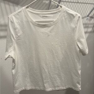 Quince Women's White Short Sleeve Crewneck Tee